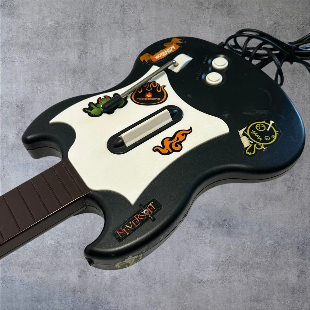 RedOctane Guitar Hero SG Controller PS2 Black White PSLGH Wired Untested